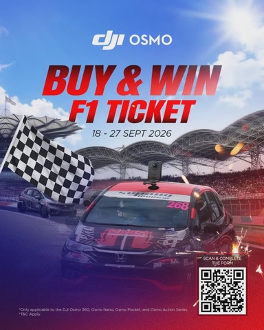 Tickets for the upcoming F1 could be yours – Just get the DJI Osmo 360 II to stand a chance to win