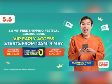 Shopee VIP Unlocks Early 5.5 Deals From RM5