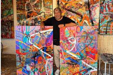Coffee and canvases: Uncle Fie turns Shah Alam cafe into art gallery