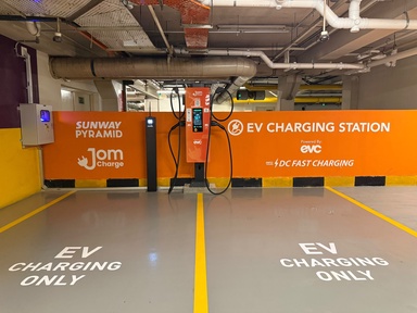 JomCharge 50kW DC Charger at Sunway Pyramid Mall B1 carpark now live