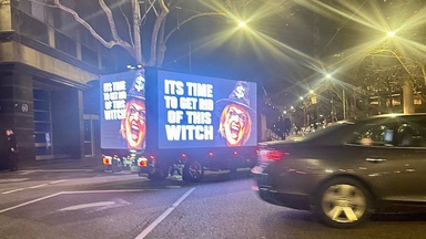 ‘Witch’ troll truck back on road, set to haunt Spring Street