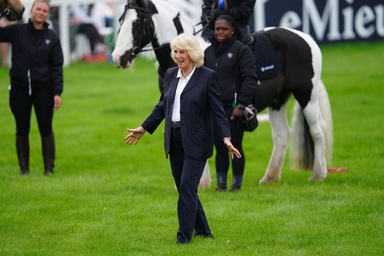 Camilla greets ex-husband as she attends annual Badminton Horse Trials in Gloucestershire