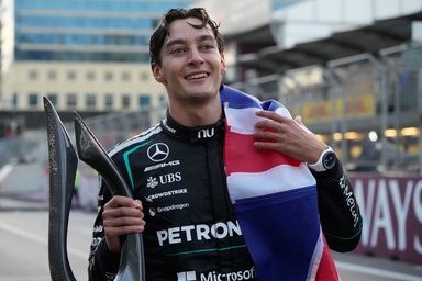 George Russell wins and says the heat is on championship leader Kimi Antonelli