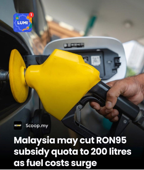 Fuel Subsidy for petrol cut to 200 litres per month of RON95: is it a fiscal fix or a consumer burden?