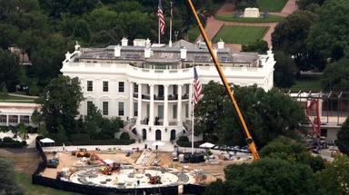 Trump says White House helipad work is done after August project restart