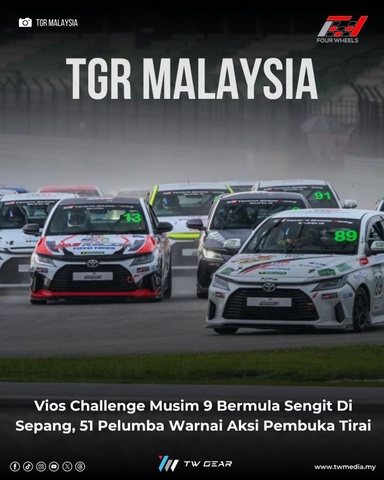 TGR Vios Challenge Musim 9 Bermula Sengit Di Sepang, 51 Pelumba Warnai Aksi Pembuka Tirai