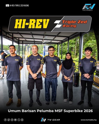 HI-REV Triple Zed Racing Umum Barisan Pelumba MSF Superbike Musim 2026