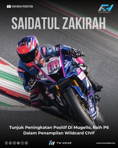 Saidatul Zakirah Tunjuk Peningkatan Positif Di Mugello, Raih P6 Dalam Penampilan Wildcard CIVF