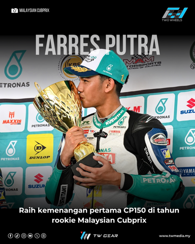 Farres Putra Raih Kemenangan Pertama CP150 Dalam Musim Rookie, Hadiah Bermakna Buat Yamaha dan CKJ Racing