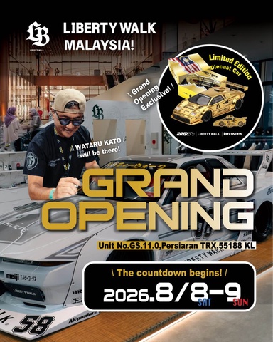 LIBERTY WALK Buka Cawangan Rasmi Pertama Di Malaysia, Wataru Kato Bakal Meriahkan Grand Opening 8 & 9 Ogos Ini!