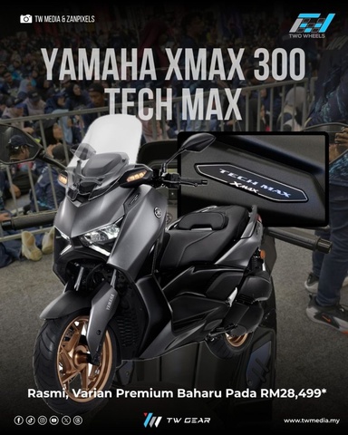 Yamaha XMAX 300 Tech Max Rasmi, Varian Premium Baharu Pada RM28,499*