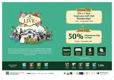 Buying A New Home? Tropicana Live+ Gives You A Chance To Slash Your Costs In Half