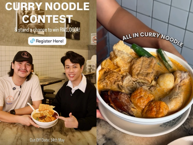 “Eat & win RM1,000”, Kuantan based 60yo curry mee stall hosts eating challenge in KL this weekend