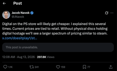 Bekas Eksekutif Square Enix Jangka Harga Game PS Store Boleh Jadi Lebih Murah