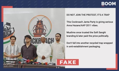 Doctored Photo Falsely Peddled As Anna Hazare At CJP's Press Conference