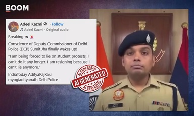 Video Of Delhi DCP Quitting Over Framing CJP Protesters Is A Deepfake