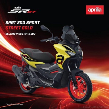 2026 Aprilia SR GT 200 Sport Returns to Malaysia with New Accessible Pricing