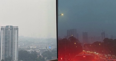 Langit gelap disangka mendung rupa-rupanya jerebu