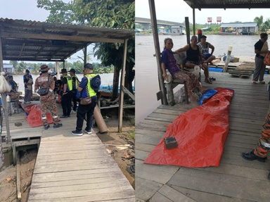 Buaya lepas mayat ibu lepas dikepung penduduk