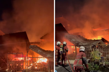 Kepong blaze kills man, destroys five terrace houses (VIDEO)