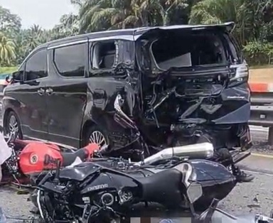 Singaporean biker killed, two fellow riders hurt in crash involving Toyota Vellfire on North-South Expressway near Kulai