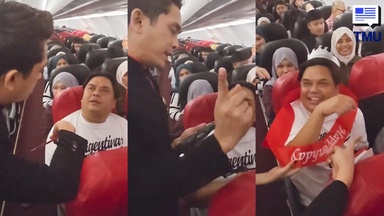 Suami Kena Prank Atas Flight, Rupanya Isteri Dah Rancang Kejutan Hari Jadi