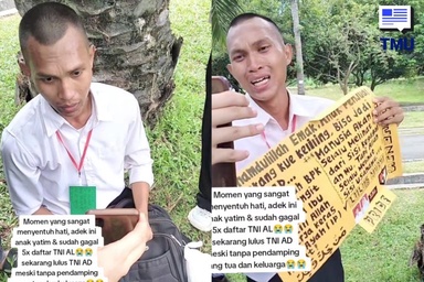 Anak Penjual Kuih Lulus TNI AD Selepas Lima Kali Gagal, Pinjam Telefon Untuk Hubungi Ibu