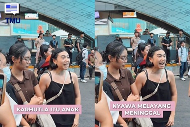 Wanita Ini Berani Bersuara Depan Polis, Desak Prabowo Tangani Isu Kebakaran Hutan