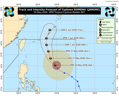Domeng strengthens into typhoon east of Northern Luzon
