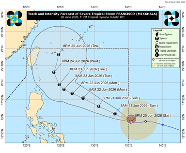 Severe Tropical Storm Francisco now inside PAR