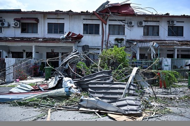 Ribut Bercham: Polis tutup lima zon kawasan bencana, aktiviti pergerakan dihadkan