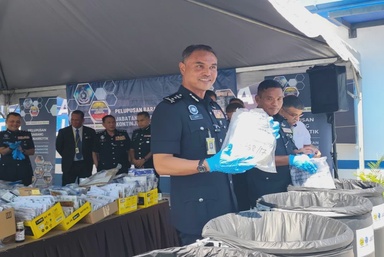 Polis Pahang lupus 2,485 barang kes dadah bernilai RM433,552