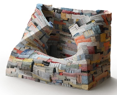 Jongjin Park Layers Slip-Soaked Paper into Patchwork Sculptures