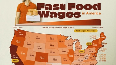 Mapped: Fast Food Wages in Every U.S. State