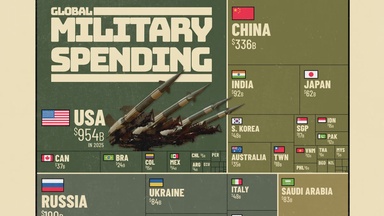 Ranked: Military Spending by Country in 2025