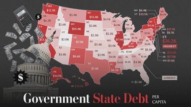Mapped: The States Carrying the Most Debt Per Resident