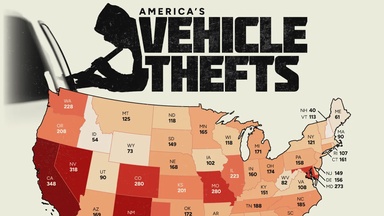Ranked: U.S. States With the Highest Vehicle Theft Rates