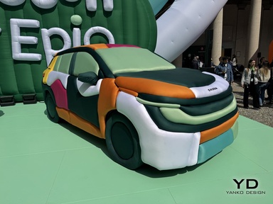 Skoda’s Inflatable Car Installation at Milan Design Week Looks Like a Bouncy Castle Grew Wheels