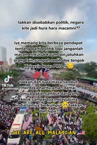 Image from: Rise of racism post #GE15: Netizens profess of missing Malaysian unity, especially during Najib Razak Time.