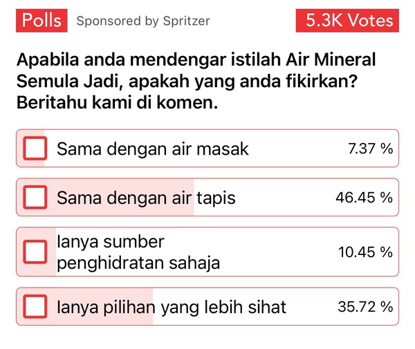Image from: Adakah air mineral semulajadi sama dengan air tapis?