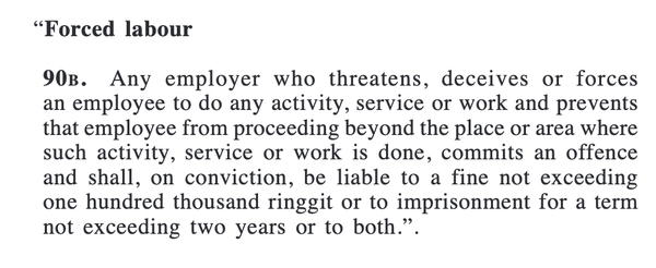 Image from: Employers face up to RM100k fine, 5 years jail if they don’t adhere to the Employment (Amendment) Act 2022
