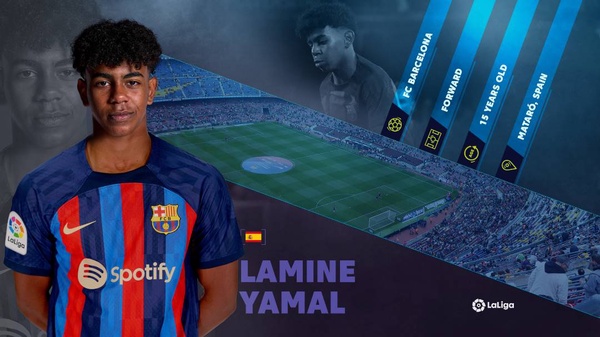 Lamine Yamal, the rising star who has already debuted for FC Barcelona at the age of 15