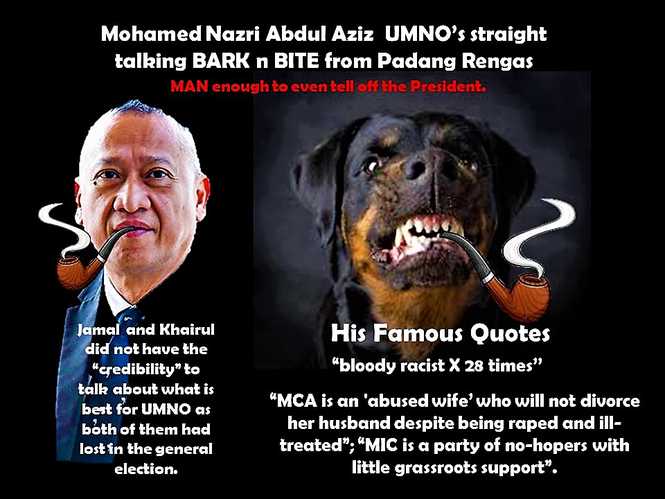 Image from: UMNO’s straight talking, BIG BARK and BIG BITE from Padang Rengas