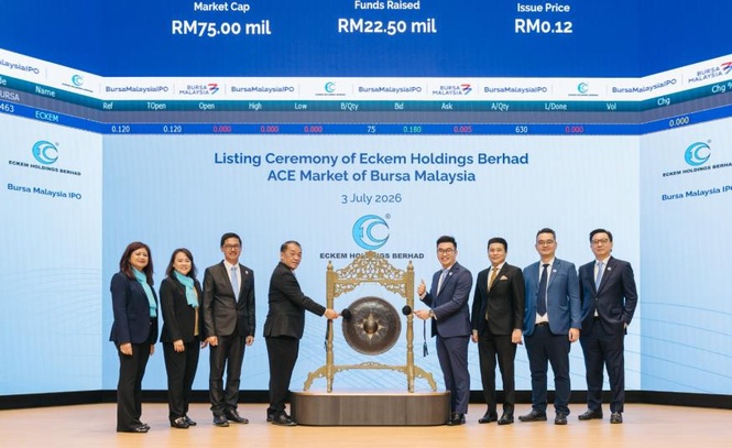 Image from: Saham Eckem Holdings dibuka mendatar 12 sen pada penampilan sulung di Pasaran ACE