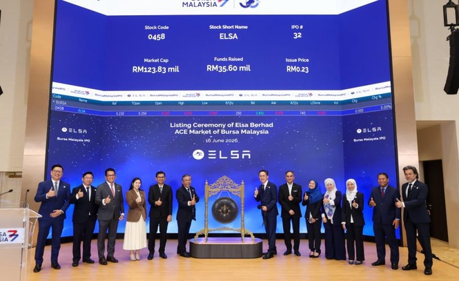 Image from: Saham Elsa meningkat 8.7% kepada 25 sen pada penampilan sulung di Pasaran ACE