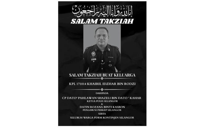 Anggota Polis Meninggal Dunia Selepas Jalani Aktiviti Berkawad