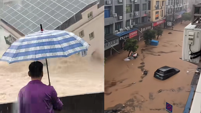 台风“沙德尔”袭福建 暴雨冲刷民房倒塌