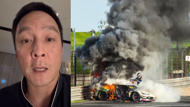 中国GT发生赛车事故 吴彦祖轰主办方救援不力