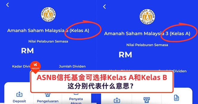 Image from: ASNB信托基金可选择Kelas A和Kelas B,这分别代表什么意思?