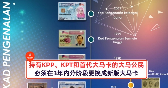 Image from: 持有KPP、KPT和首代大马卡的大马公民,必须在3年内分阶段更换成新版大马卡